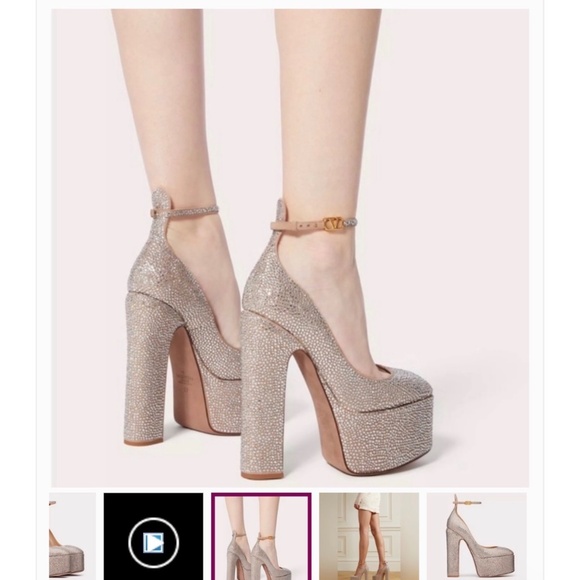 Valentino garavani VALENTINO GARAVANI TAN-GO PUMP WITH CRYSTALS 155MM - Picture 2 of 6